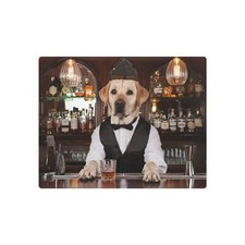 Custom Metal Art Sign - Dog Bartender Decor, Home Bar Decor, Pet Lover Gift,