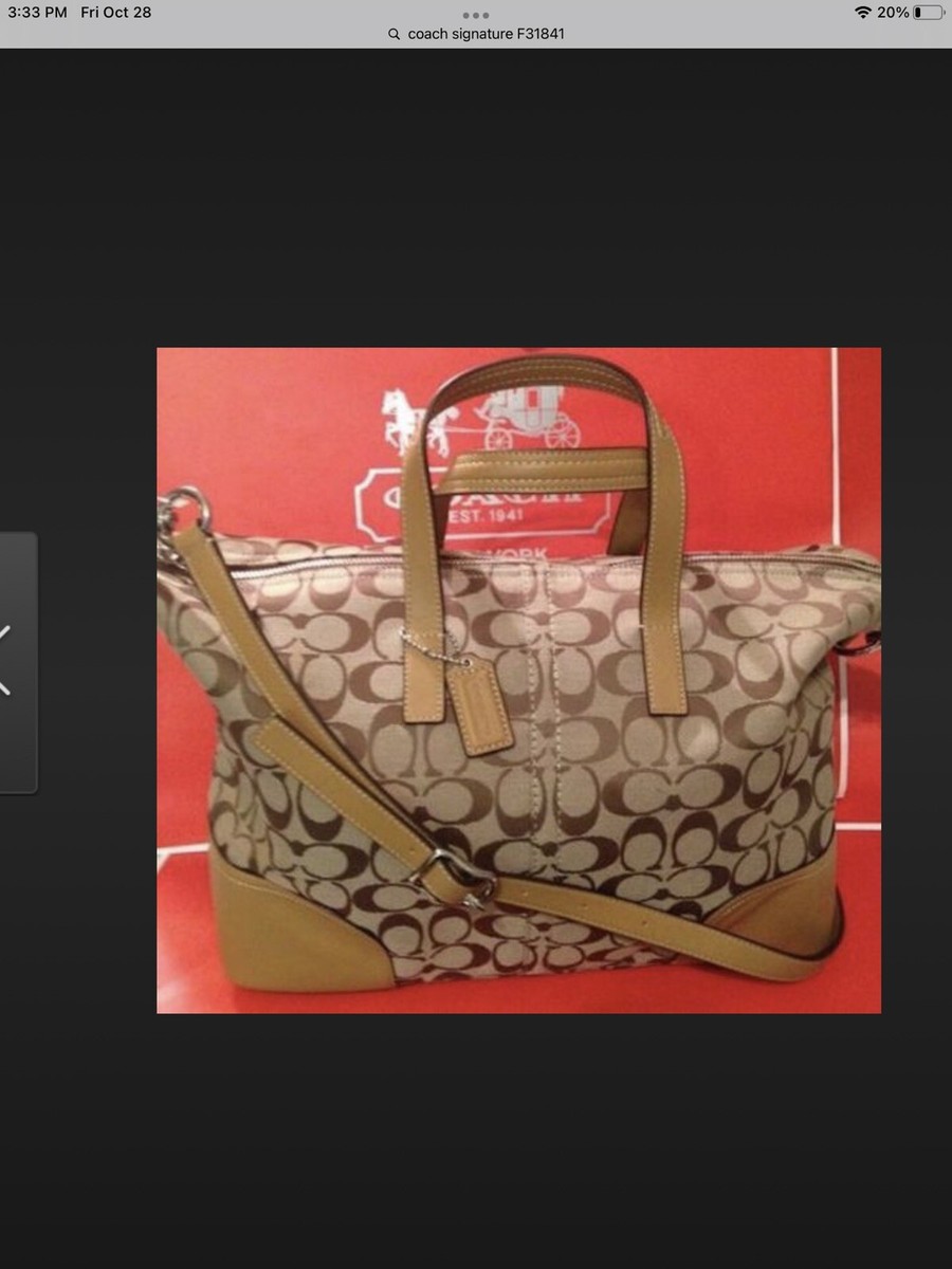 NWT Hadley Genuine Signature Coach Purse F31841 Leather Canvas