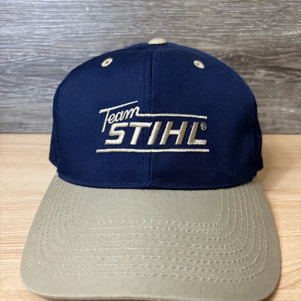 De colección STIHL Sombrero Gorra Snap Back Azul Marrón Motosierras Talla Única Ajustable Foto 2 de 4