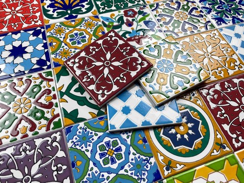 Carreaux Céramique Marocain 10x10 Patchwork Mural Multicolore Pour Cuisine-Pazzo - Foto 10 di 11