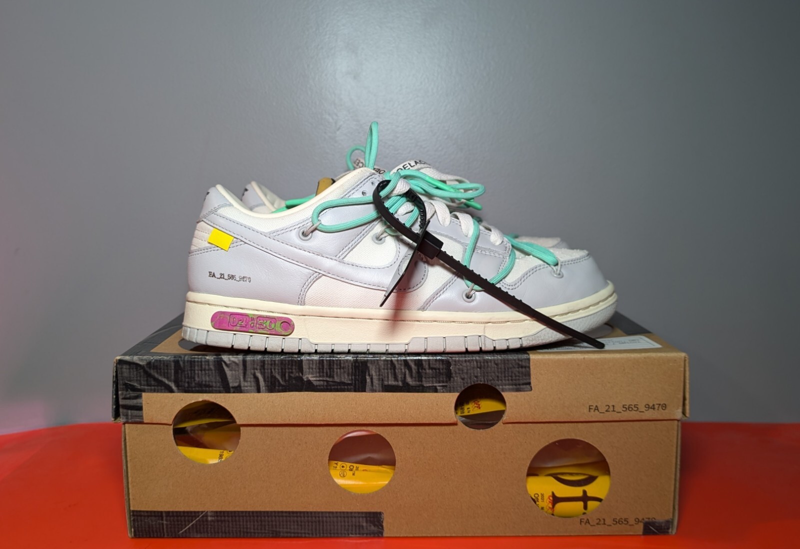 OFF WHITE X NIKE Taglia 7 5 Nike bianco sporco x lotto basso schiacciato 04 di 50