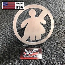 No Fat Chicks Hitch Cover - 18 Steel - Tow Towing Reese Custom Truck Funny No Fat Chicks Hitch Cover - 18 Steel - Tow Towing Reese Custom Truck Funny