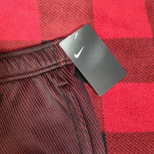 Nike - Boy's - Mesh Fleece Track Pants - Black/Red - Size 6/M (5-6 years) - Picture 5 of 6