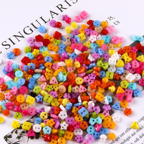 100x DIY 6mm Mini Buttons 2 Holes Doll Baby Garment Sewing Accessories Handcraft - Picture 3 of 22