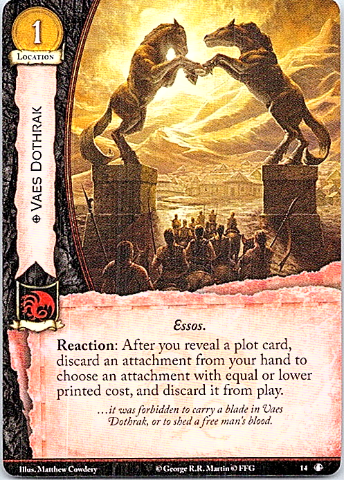 Vaes Dothrak Game Of Thrones CCG Take The Black | eBay