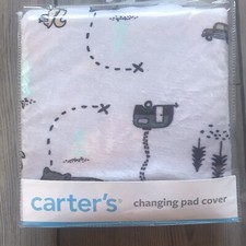 Carters Plush Woodland Friends Changing Pad Cover Bears Squirrels Forest New
