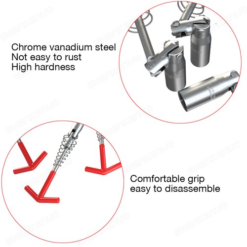Spark Plug Removal Tool 16mm T-Bar T-Handle Flexible Spanner Socket Wrench 1x - Bild 9 von 10