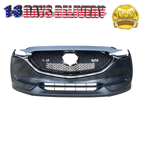 Complete Bumper W/ Fog Lights Fits 2017-2021 Mazda CX-5 W/O Parking Aid