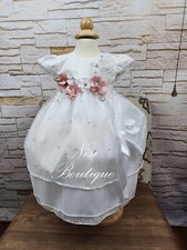 Free Shipping  Beautiful Baptism Dress, Christening Gown, Baby Girl White Dress