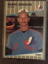 1989 Fleer Randy Johnson Montreal Expos ROOKIE CARD HOF (NM-MT) "AWESOME CARD"
