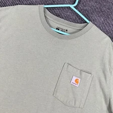 Carhartt Shirt Mens XL Extra Large Light Green Short Sleeve Pocket Crew Loose