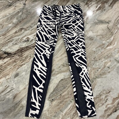 Nike Dri-FIT Tight Fit Running Legging Pants Women's M Zebra Pattern