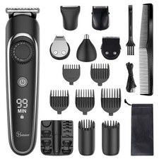 Hatteker Tondeuse Barbe Tondeuse Cheveux Électrique Tondeuse Multigroom 6 en 1