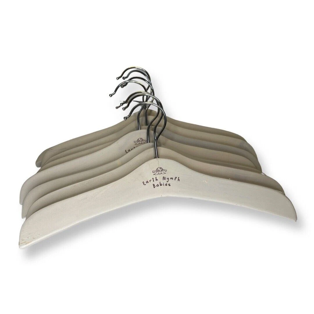 Kid's White Wood Shirt Hangers