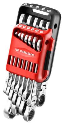 Facom 467BF.JP12 12 Piece Flexi Head Anti-Slip Ratchet Facom 467BF.JP12 12 Piece Flexi Head Anti-Slip Ratchet