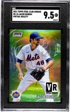 2021 Topps Stadium Club Chrome #18 Jacob DeGrom VIRTUAL REALITY SGC 9.5