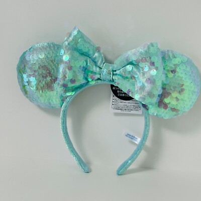 Tokyo Disney Sea Sui Sui Aqua Sequin Ear Headband with Starfish Accent Tokyo Disney Sea 20th Ears Headband White and Pink Set of 2  main image 2
