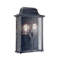 Wandleuchte AußEnlampe Laterne Metall Glas 2 Flammig AußEnwandleuchte IP23 Hof