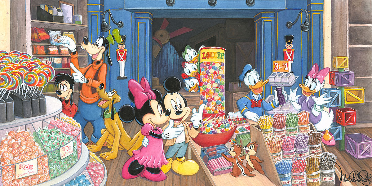 Mickey Mouse Disney Fine Art Michelle St. Laurent Signed Lt