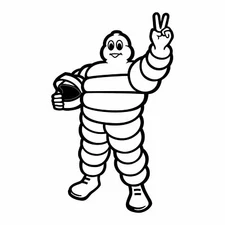 MICHELIN MAN DECAL STICKER 3M VINYL USA TRUCK BIKE HELMET VEHICLE WINDOW WALL