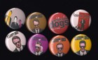 Reservoir Dogs 1" Pins Buttons Badges Set of 8 Quentin Tarrantino 90S Cult Film