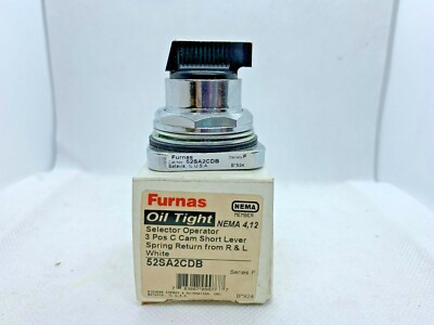 ***NEW***  FURNAS OIL TIGHT SELECTOR SWITCH OPERATOR CAT NO #52SA2CDB 