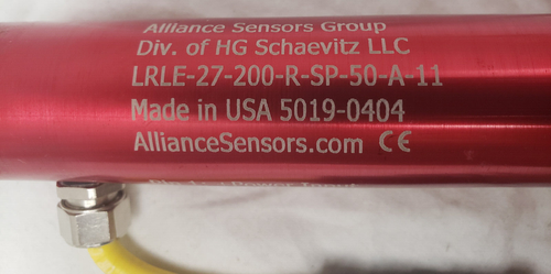 Alliance LRLE-27-200-R-SP-50-A-11, LVIT Linear Automation Position Sensor - Picture 3 of 10