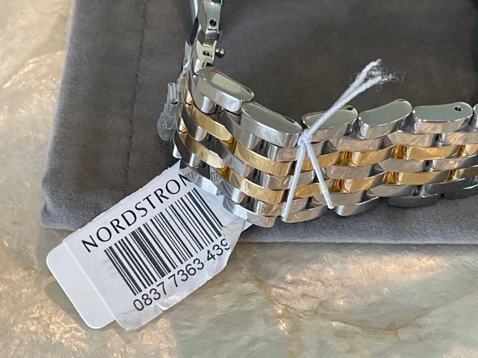 Nuevo Reloj Pulsera Michele APPLE SS/YG Dos Tonos en Bolsa - MS20GL285048 - $595 Foto 4 de 4