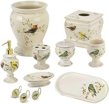 Gilded Birds Bathroom Collection, Ivory