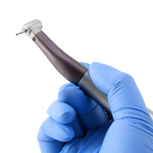 Dental 1:1 Contra Angle Fiber Optic Handpiece Internal Water 4 Way E-type Push - Picture 9 of 13
