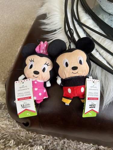 Hallmark Small Stars Disney Minnie & Mickey Mouse Mini Plush Stuffed Animal Set - Picture 8 of 9