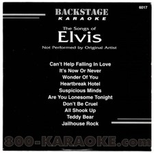 BACKSTAGE KARAOKE CD G BS6017 CDG ELVIS PRESLEY cdg 10 1 HITS TEDDY  more