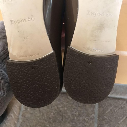 Repetto Cendrillon Adrb Rain Shoes Ballet 39 24.7cm brown x Navy Blue used - Picture 6 of 8