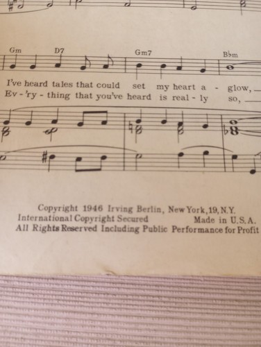 They Say It's Wonderful Vtg Sheet Music Ethel Merman Annie Get Your Gun 1946 - Imagen 7 de 9