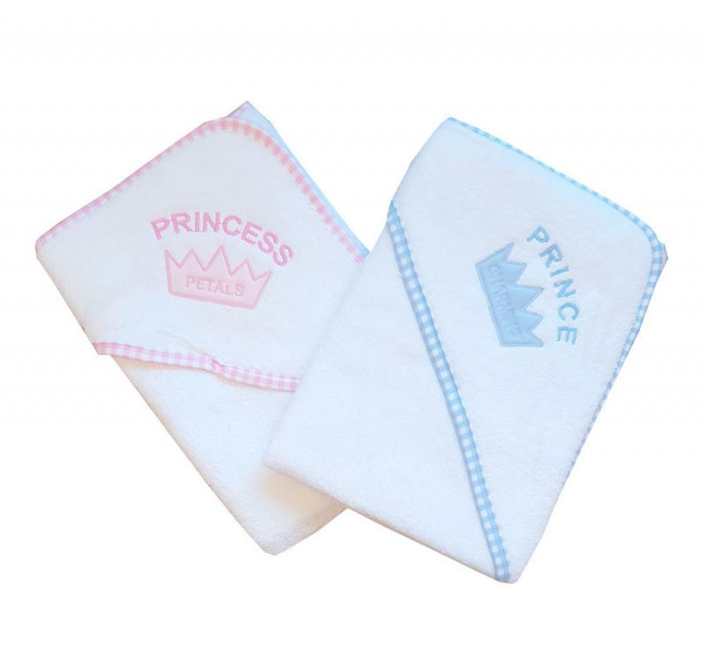 Beautiful Pink & White Robe  / Baby / Infant  Hooded Bath Towel (Princess)
