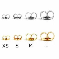 Push Back replacement Backing 14K Solid Gold. Butterfly Earring Backs.