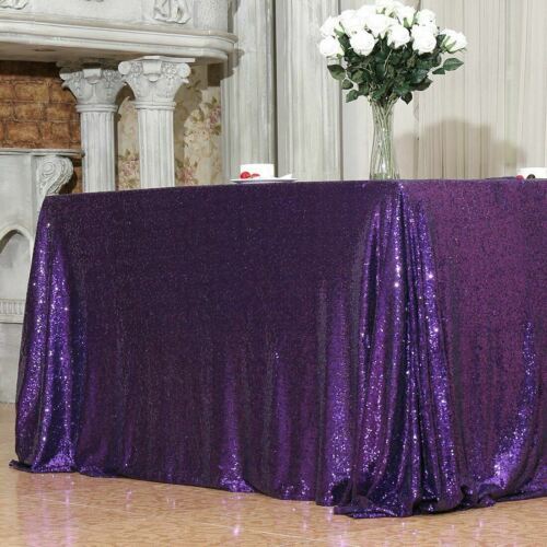 Tessuto Paillettes Viola 3mm Sparkly Bling Materiale 2W Elasticizzato 130cm Larghezza Metri - Foto 2 di 4