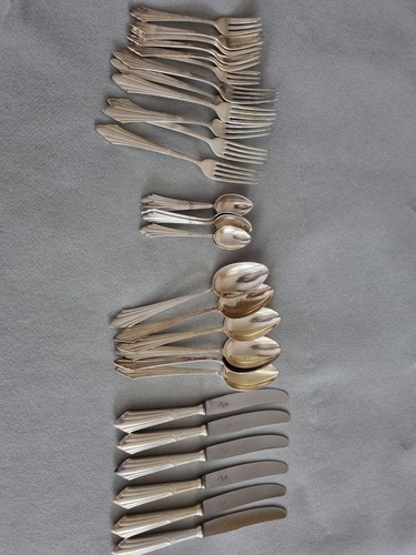 WMF Silberbesteck 90 er Silber Fächermuster für 12 Personen 60 Teile TOP Zustand - Bild 6 von 10