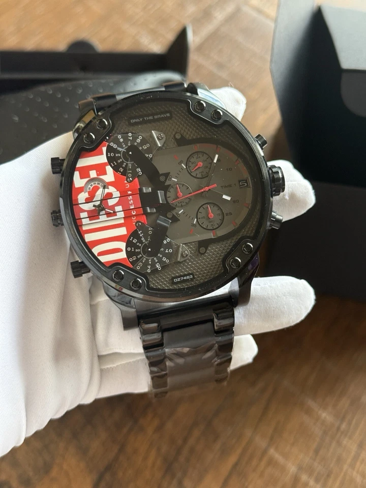 RELOJ DZ7463 2024 Diesel Hombre MR. DADDY 2.0 Gris Chapado Acero Inoxidable NUEVO Foto 2 de 4