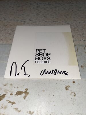 PET SHOP BOYS  RELEASE  rare  SIGNED AUTOGRAPHED SEALED PROMOTIONAL CD  2002