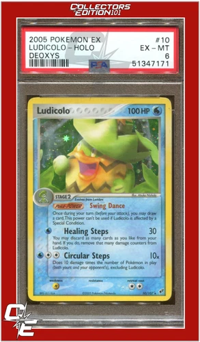 EX Deoxys 10 Ludicolo Holo PSA 6