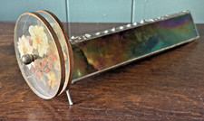 Vintage Stained Iridescent Glass And Pressed Flowers Kaleidoscope