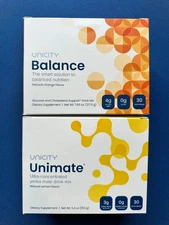 Unicity Unimate Natural Lemon or Balance Organe:- 5/10/15/30 Packs, Exp 2027