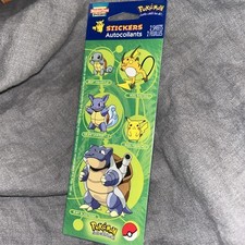 Vintage Sticker Time Pokemon Stickers 2 Sheets New Sealed 1999 Nintendo
