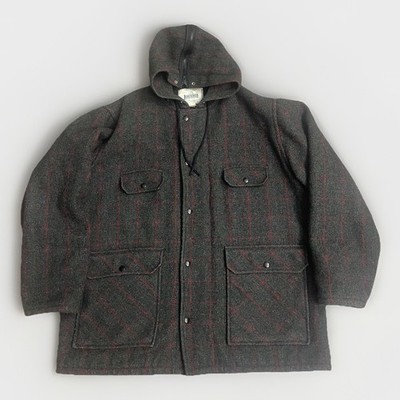 Johnson Woolen Mills Men's Adironduck Plaid Winter Hunting Hooded Wool Jacket 46
