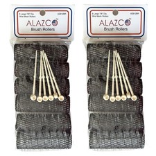 12 pc Vintage Style Hair Rollers BRUSH ROLLERS  12 PINS 1 Count Pack of 1 
