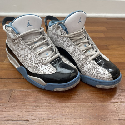 Nike Boys Air Jordan Dub Zero DV1360-114 White Basketball Shoes Sneakers Size 5y