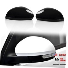Black Rearview Mirror Cover Cap for Car Door  Black Right Passenger Side