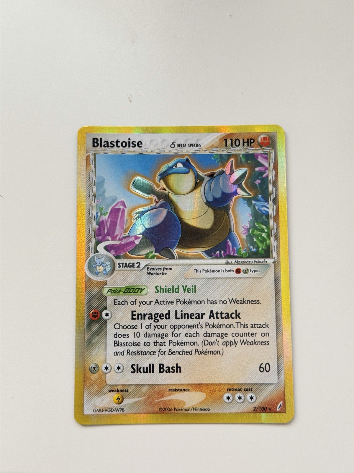 Blastoise Holo (Delta Species) 2/100 Crystal Guardians NM