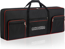 61 Keys Electric Piano Keyboard Gig Bag, Adjustable Straps, 5-Pocket, Case